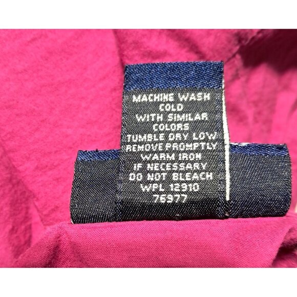 Venizia Jeans Womens Magenta Long Sleeve Blouse Size 18/20 100% Cotton Embroider - Picture 3 of 6